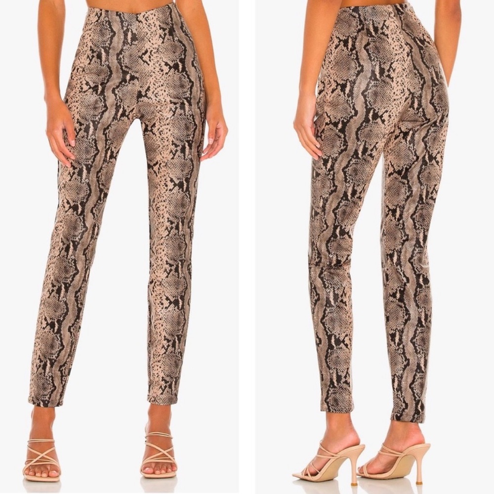 Revolve Donna Snake Pant in Brown Snake